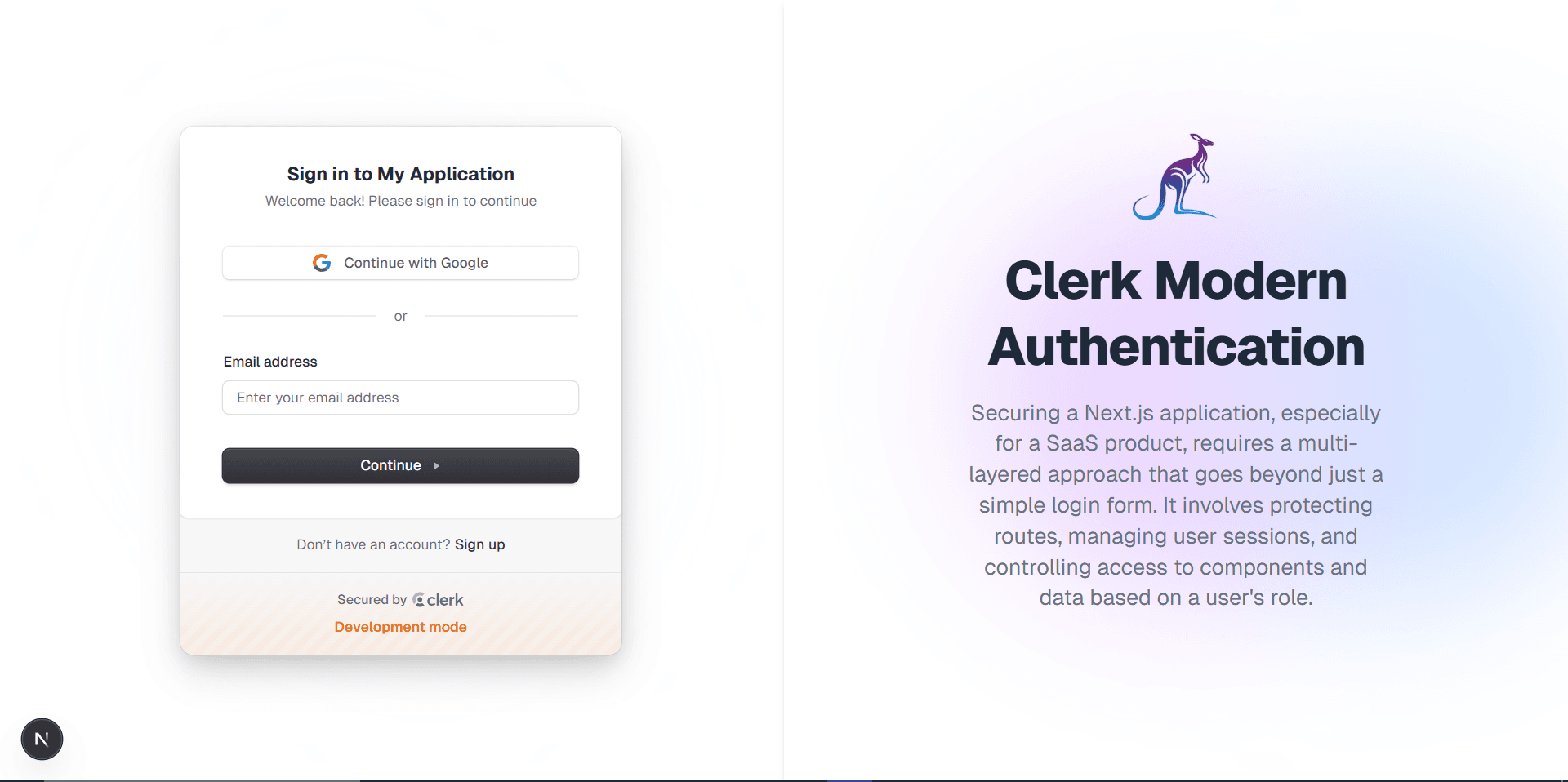 Sign in to Nexentric lab